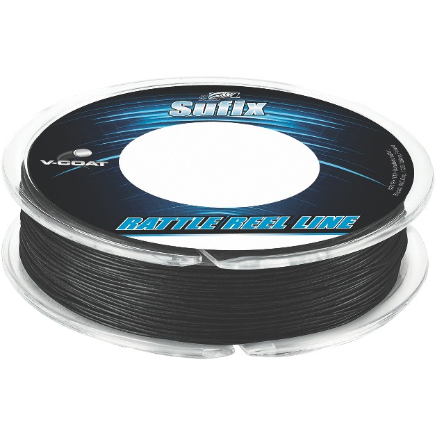 Sufix 50 Yard Rattle Reel V coat Fishing Line Black