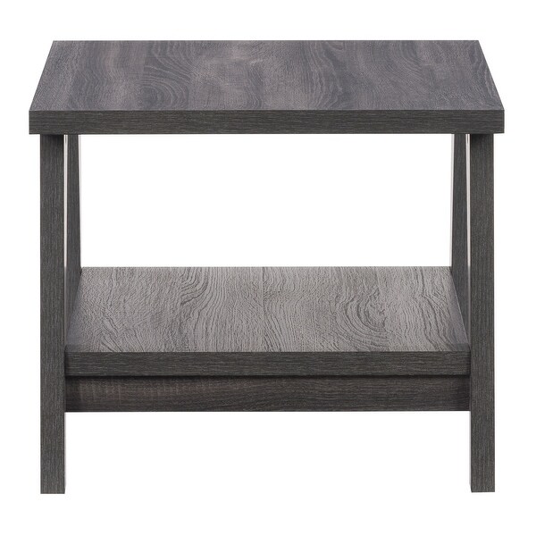 CorLiving Hollywood Side Table with Lower Shelf