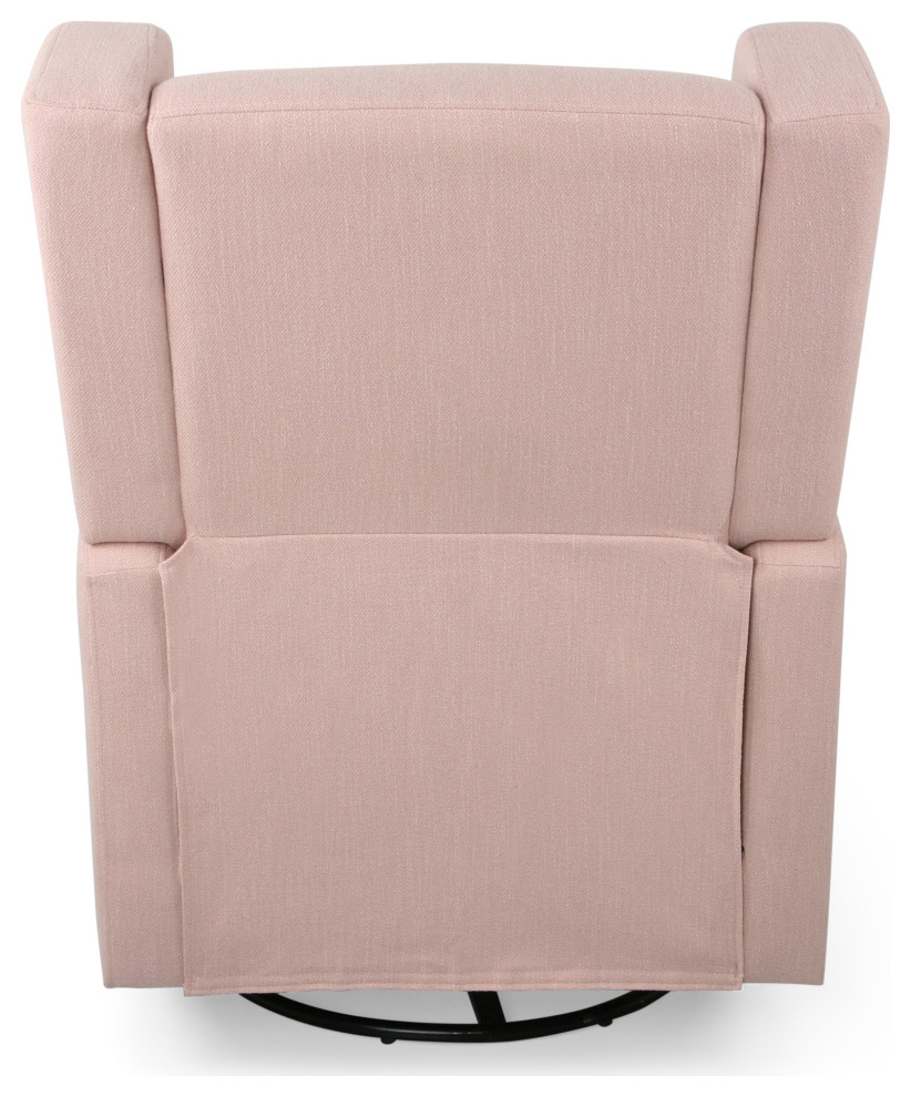 Abbott Contemporary Fabric Upholstered Swivel Recliner   Contemporary   Recliner Chairs   by GDFStudio  Houzz