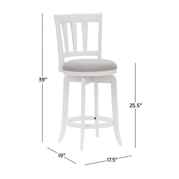 Presque Isle Wood Swivel Counter Height Stool， White