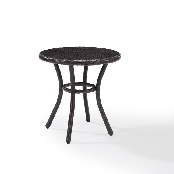 Crosley Palm Harbor Outdoor Wicker Round Side Table