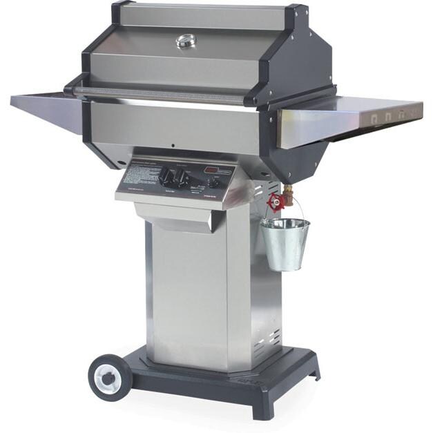 Phoenix SDSSOCP Stainless Steel Propane Gas Grill Head On Stainless Steel Pedestal Cart With Aluminum Base