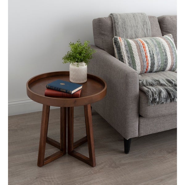 Kate and Laurel Avery Round Wood Side Table