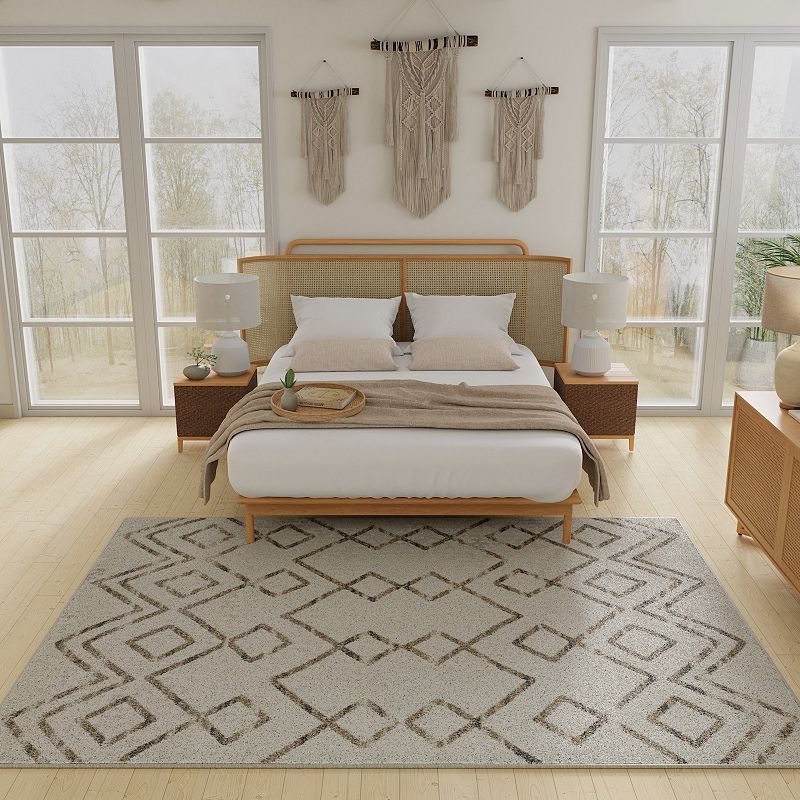 Loomaknoti Taytum Rocey White Area Rug