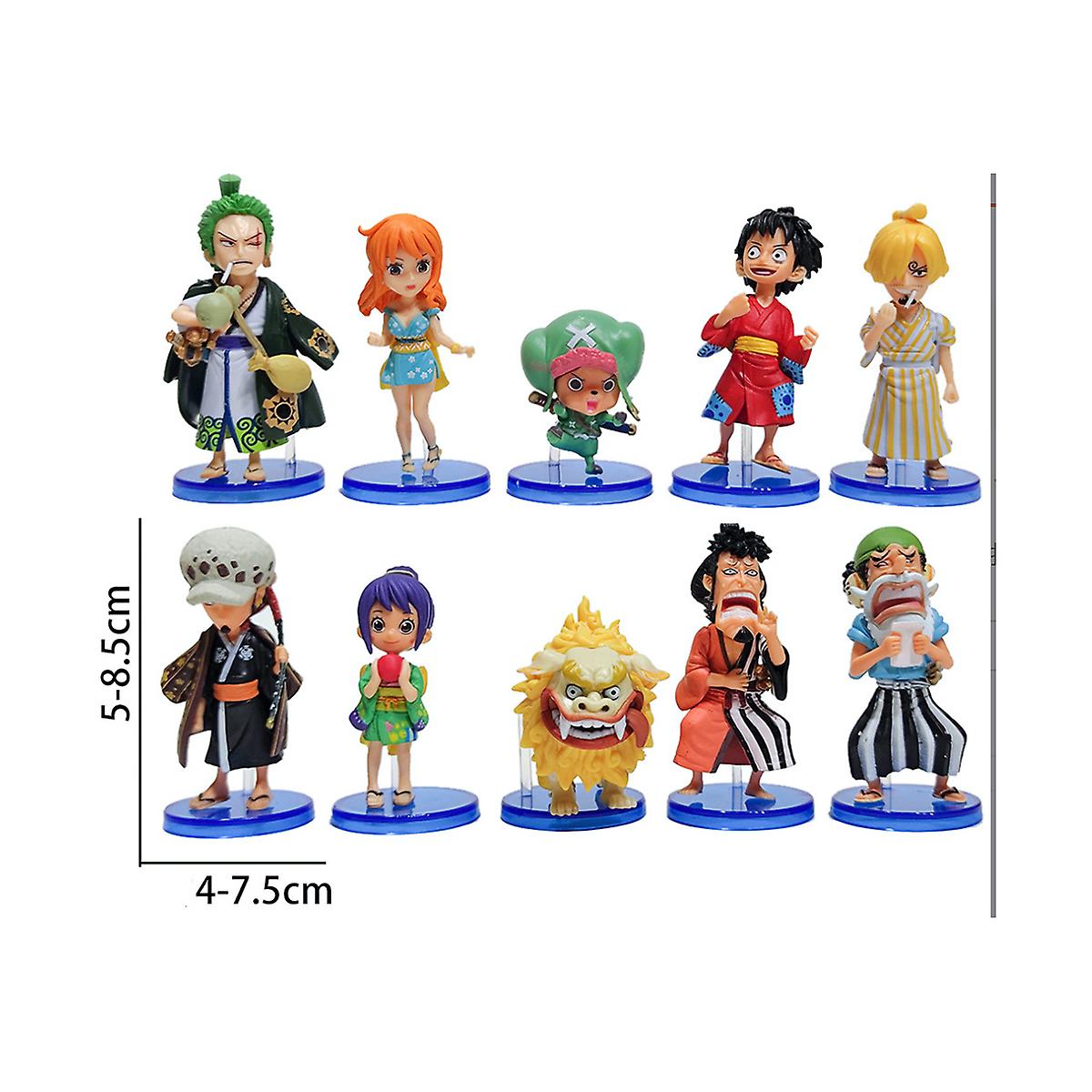 10pcs/lot Devil Fruits One Piece Figure Anime Toy Model 7cm