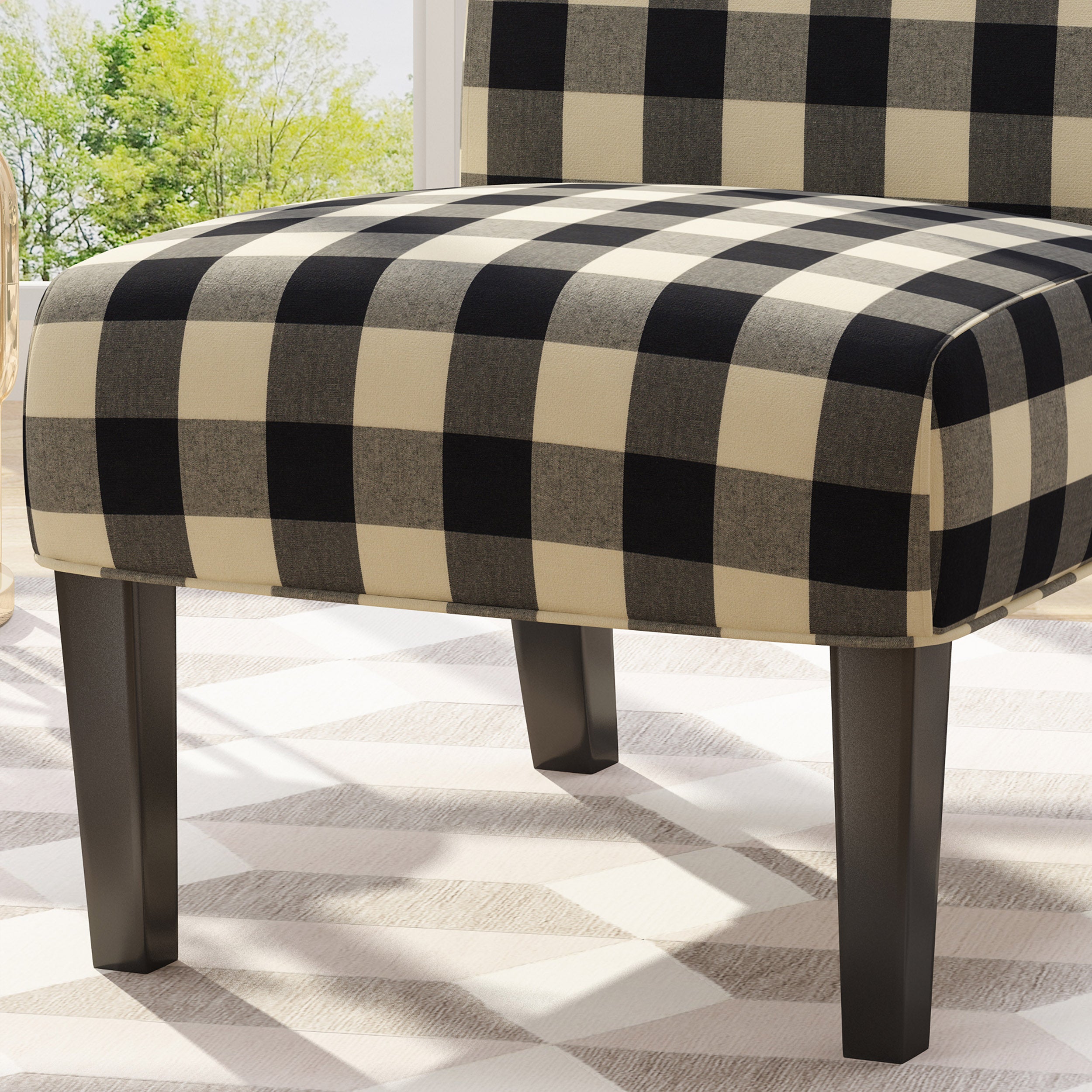 Kendal Contemporary Fabric Slipper Accent Chair