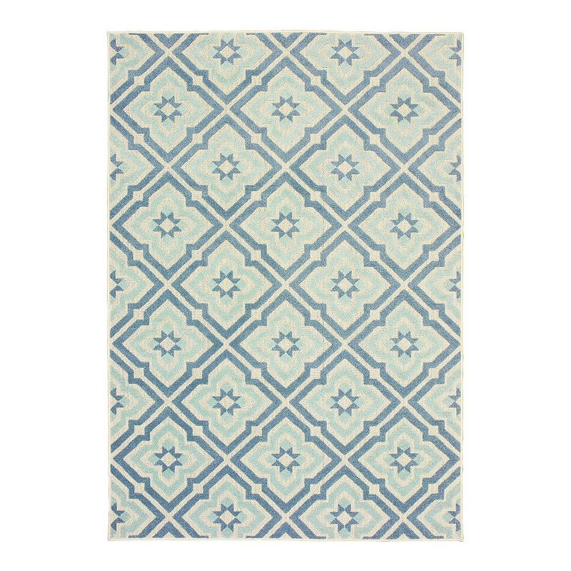 StyleHaven Belize Floral Panel Lattice Indoor Outdoor Rug