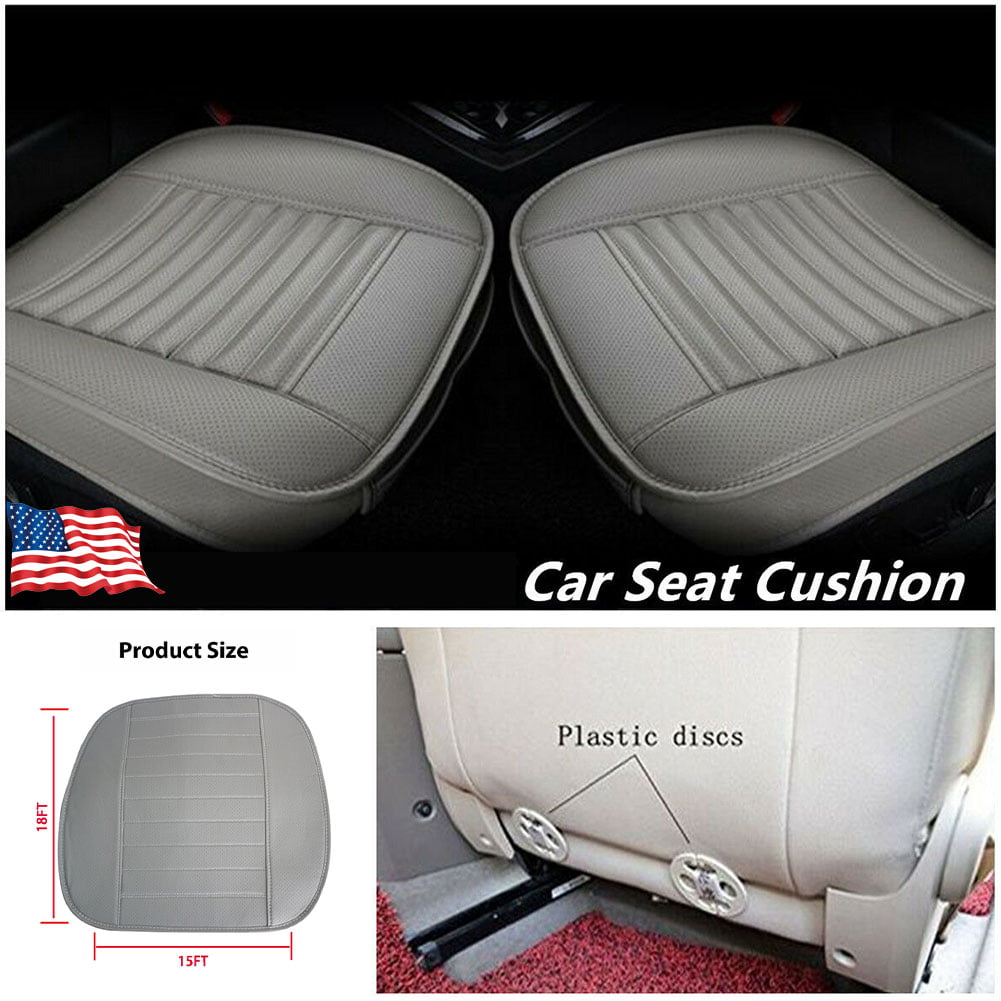 Car Front Full Surround Seat Cover Breathable PU Leather Pad Mat Chair Cushion (Gray)