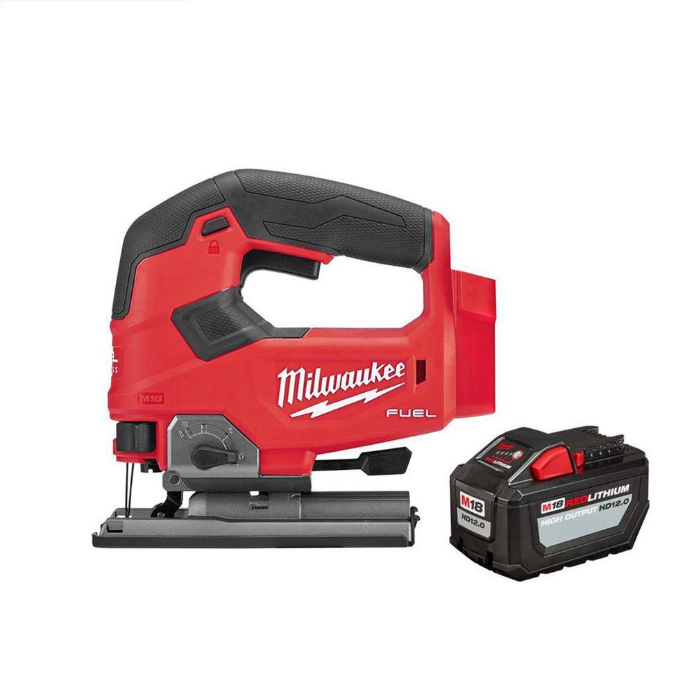 MW M18 FUEL 18V Lithium-Ion Brushless Cordless Jig Saw  High Output 12.0Ah Battery 2737-20-48-11-1812