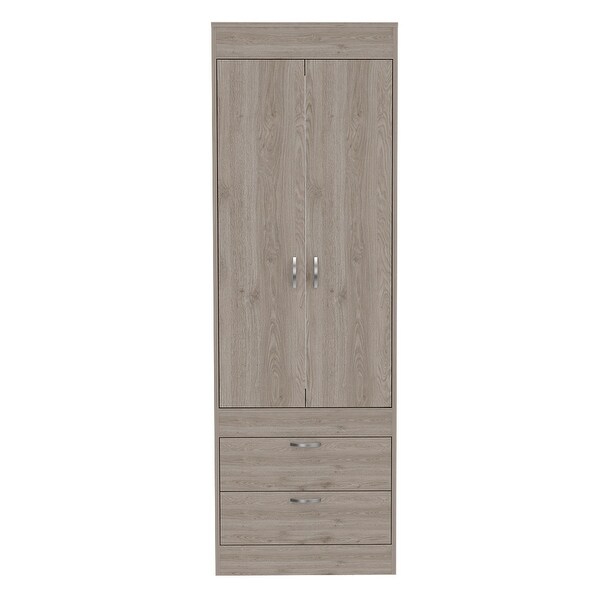 Alabama Armoire with Large Cabinet and 2 Drawers - - 32966106