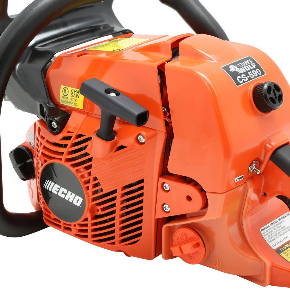 ECHO 59.8cc 2-Stroke Cycle Gas Chainsaw  eFORCE 56V Cordless Battery Chainsaw Combo Kit w 2.5Ah Battery and Charger(2-Tool) V-CABCAD