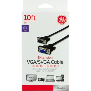 GE 10 ft. VGA SVGA Cable Extension Cable Video 34506