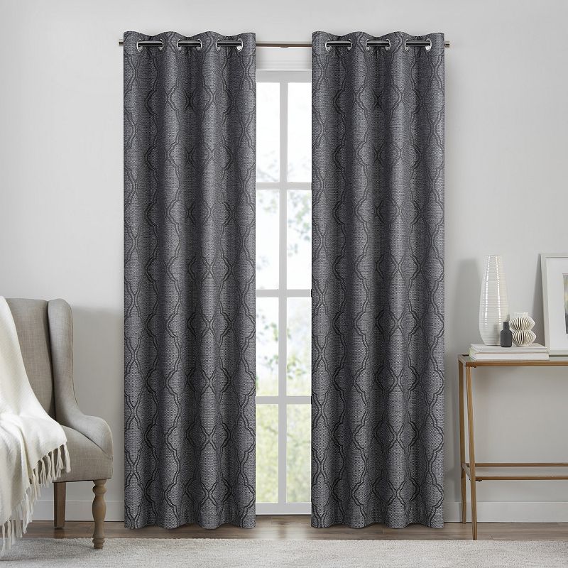 eclipse 2-panel Absolute Zero Draft Stopper Brighton Trellis Window Curtain Set