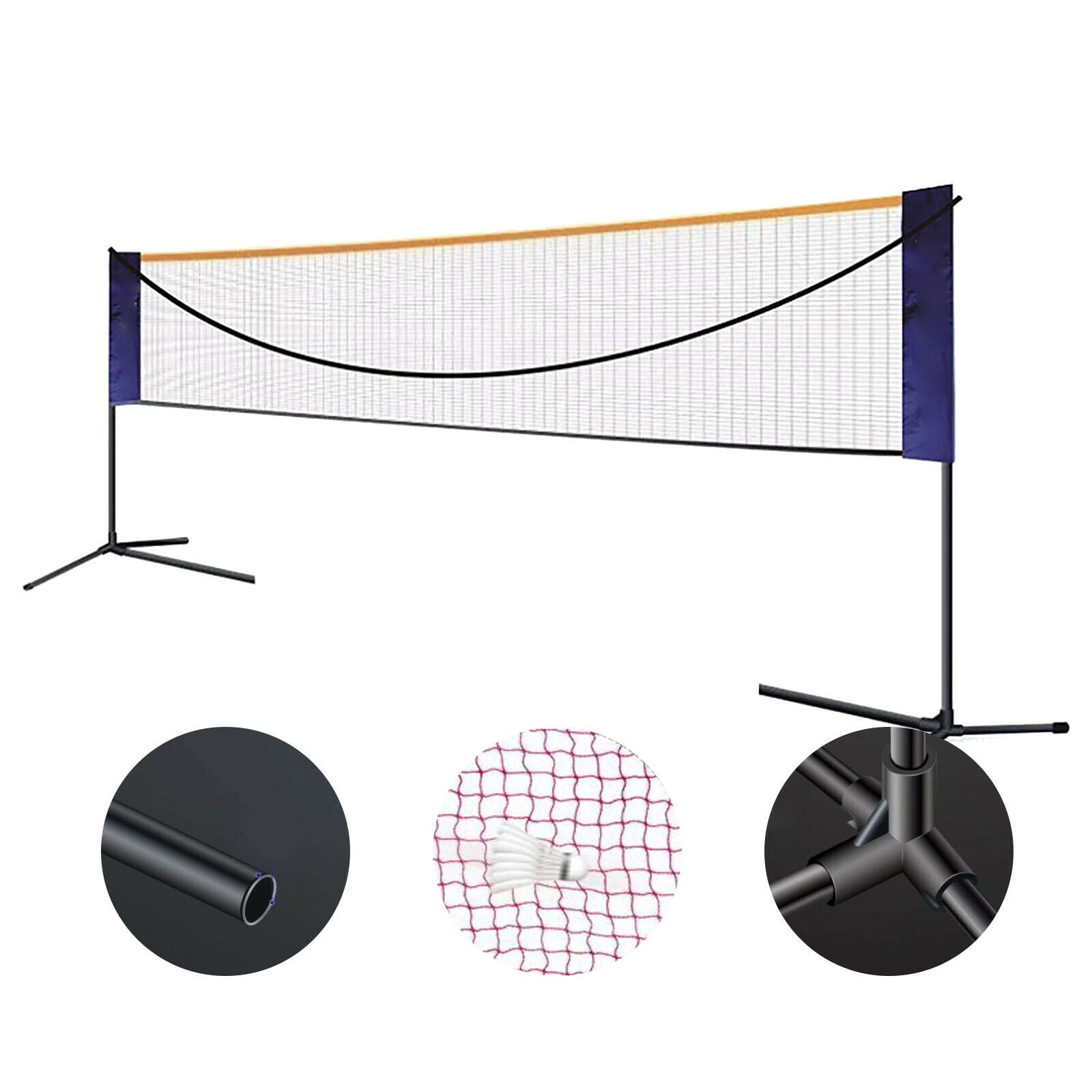 OUKANING Portable 20ft Badminton Net Set Tennis Volleyball Net Adjustable Height & Width