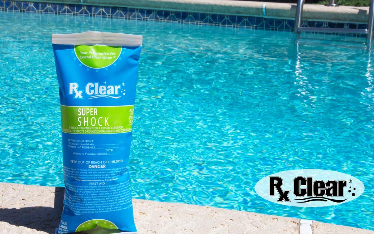 Rx Clear Super Shock 68% Calcium Hypochlorite for Swimming Pool - 24 lbs