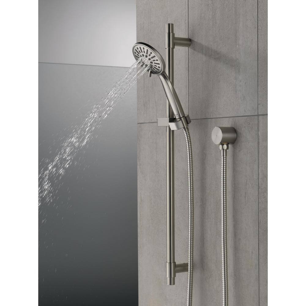 Delta 4-Spray Patterns 1.75 GPM 3.88 in. Wall Mount Handheld Shower Head in Stainless 51361-SS