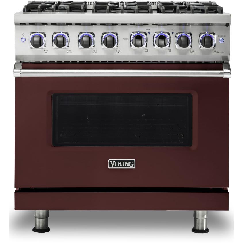 Viking 36-inch Freestanding Dual-Fuel Range with Elevation Burners CVDR7362-6BKALP