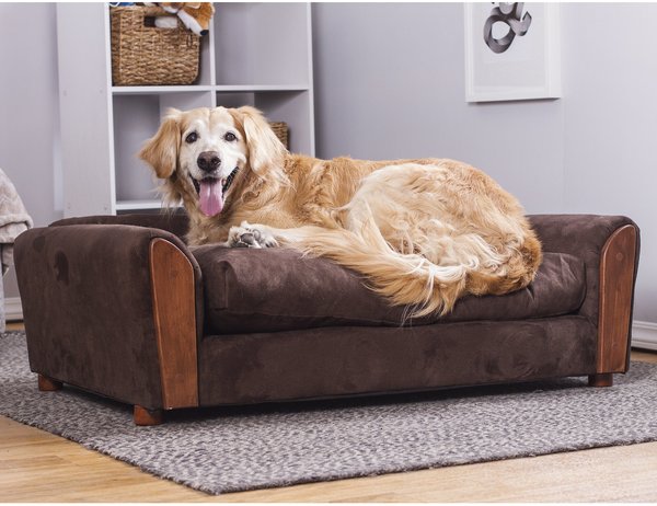 Moots VIP Microsuede Oak Couch Orthopedic Elevated Cat and Dog Bed w/ Removable Cover