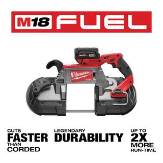 MW M18 FUEL 18V Lithium-Ion Brushless Cordless Deep Cut Band Saw with Two 5.0Ah Batteries Charger Hard Case 2729-22