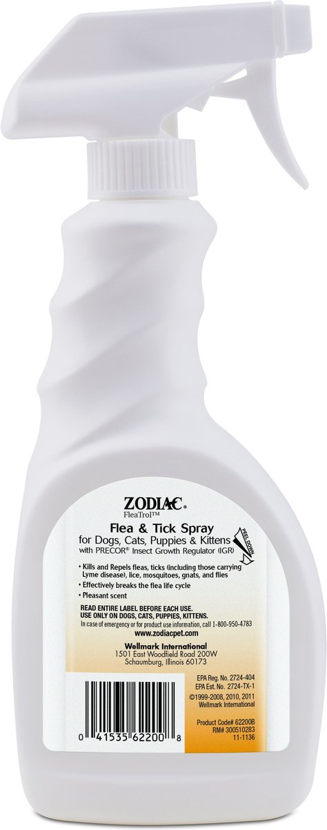 Zodiac Topical Flea and Tick Spray for Dogs and Cats