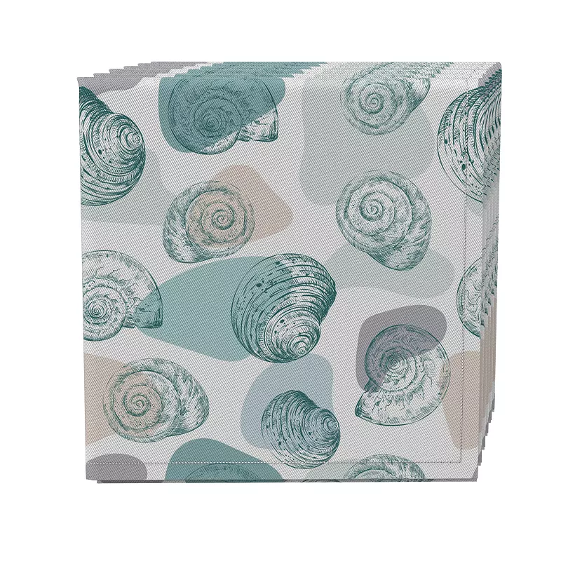 Napkin Set of 4， 100% Cotton， 20x20， Trendy Shells