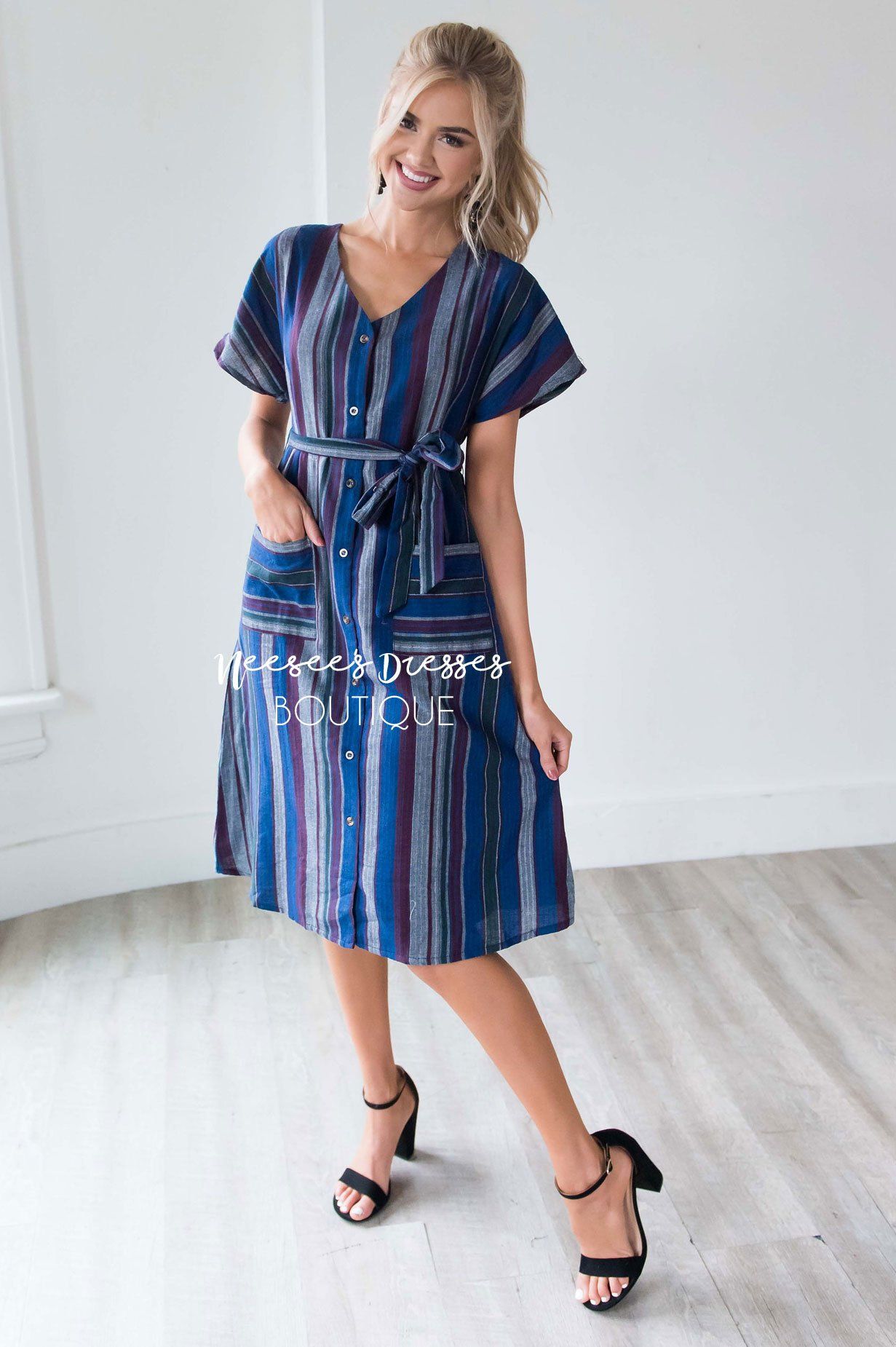 The Oceana Button Down Tie Waist Dress