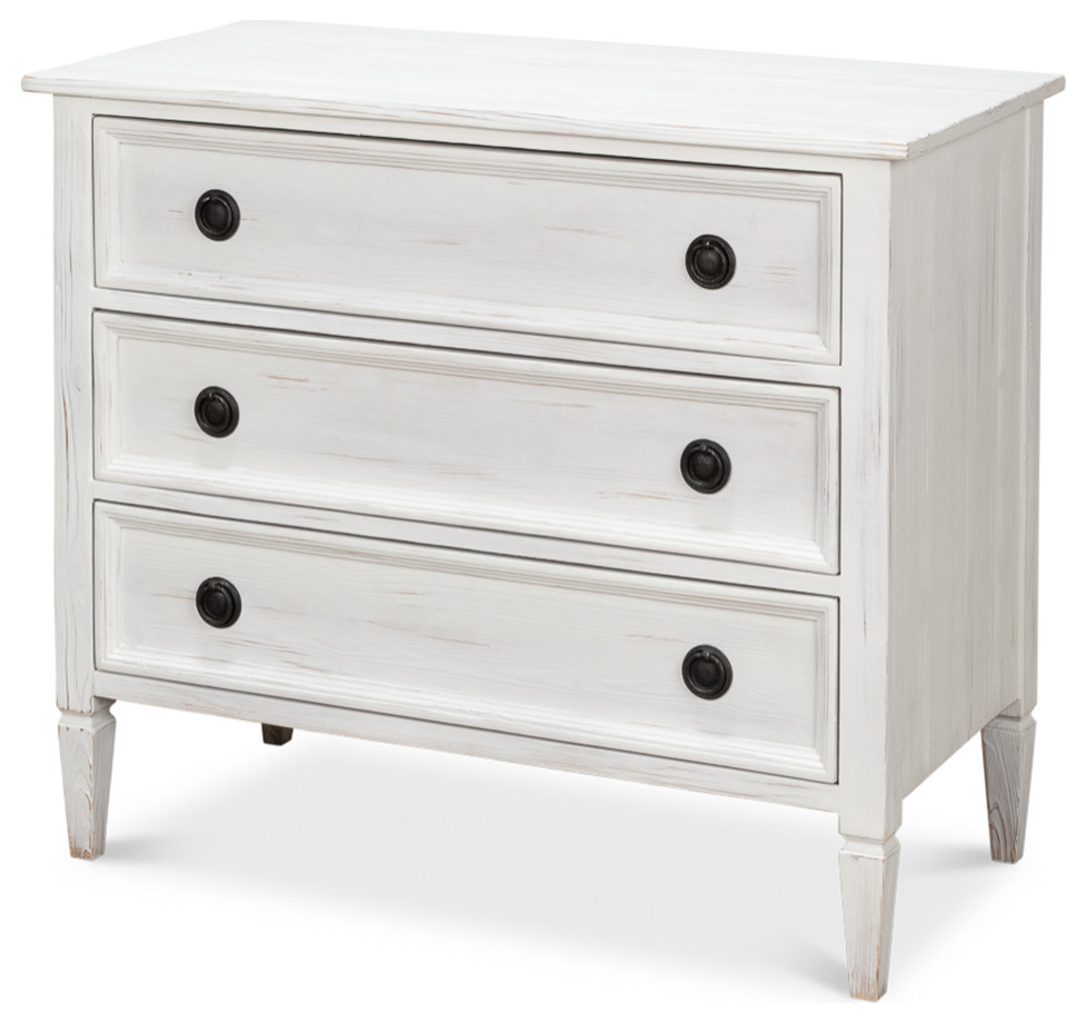 French Provincial White Painted Dresser   Farmhouse   Accent Chests And Cabinets   by English Georgian America  Houzz