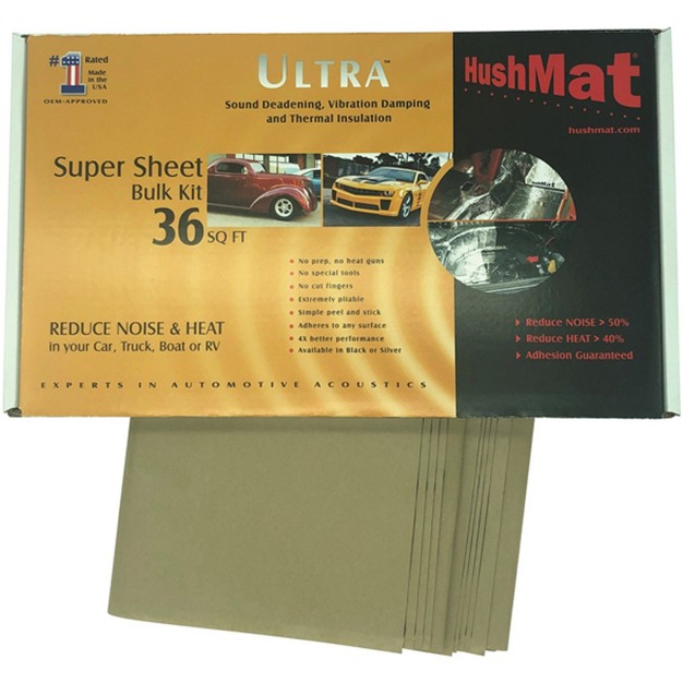 Hushmat Super Bulk Sound deadening Kit With Silver Foil 36 Square Feet