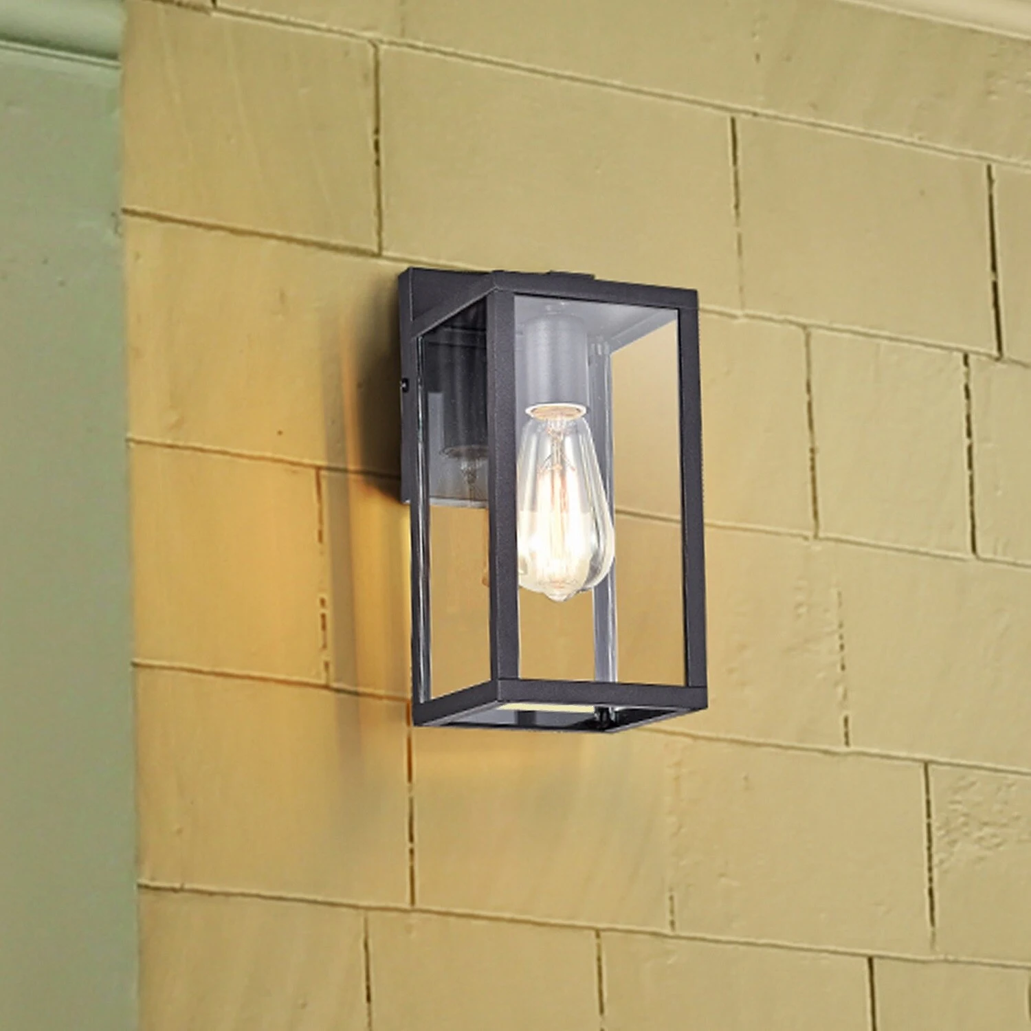 Transitional Square one light Outdoor Wall Mount Sconce - 11*5*6.25 Shopping - The Best Deals on Outdoor Wall Lanterns | 38833570