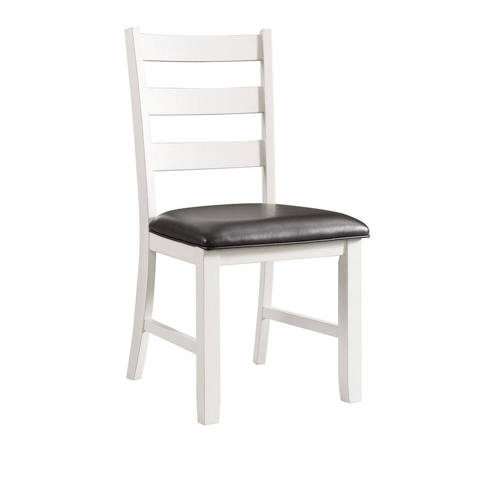 Picket House Furnishings Kona White Upholstered Ladder Back Dining Chair (Set of 2) DMT700SC