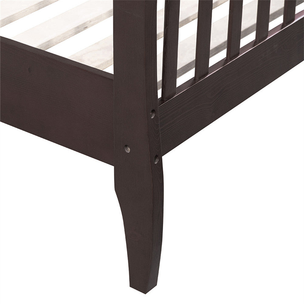 Platform Bed Frame Wood Bed Frame with Headboard and Footboard Platform Bed Frame Mattress Foundation with Wood Slat No Box Spring Needed Twin Espresso