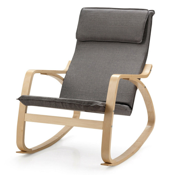Costway 40356218 Stable Wooden Frame Leisure Rocki...