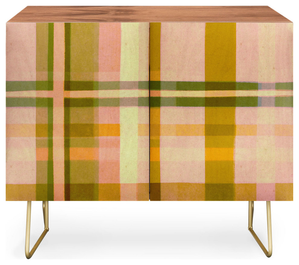 Deny Design Alisa Galitsyna Colorful Plaid I Credenza   Contemporary   Accent Chests And Cabinets   by Deny Designs  Houzz