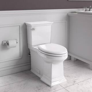 American Standard Town Square S Right Height 2-Piece 1.28 GPF Single Flush Elongated Toilet in White Seat Included 281AA104.020