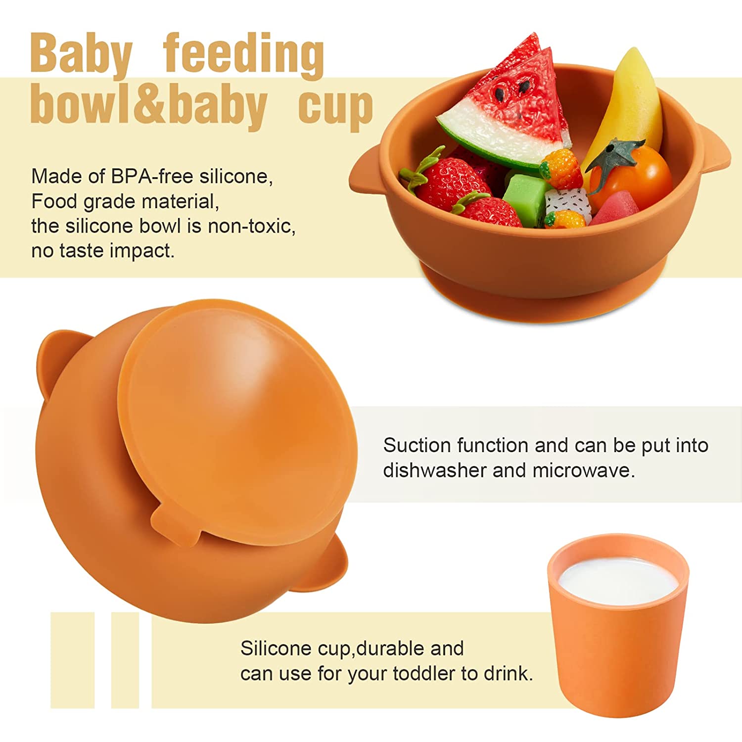 12-piece silicone baby feeding set