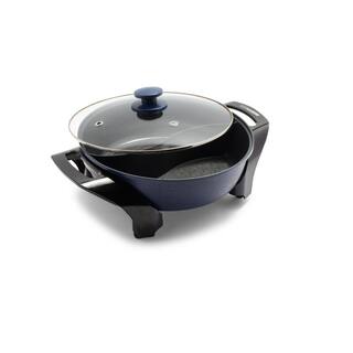 Blue Diamond 16IN 5.5QT Ceramic Nonstick Split Savor Electric Skillet in Blue CC003724-001