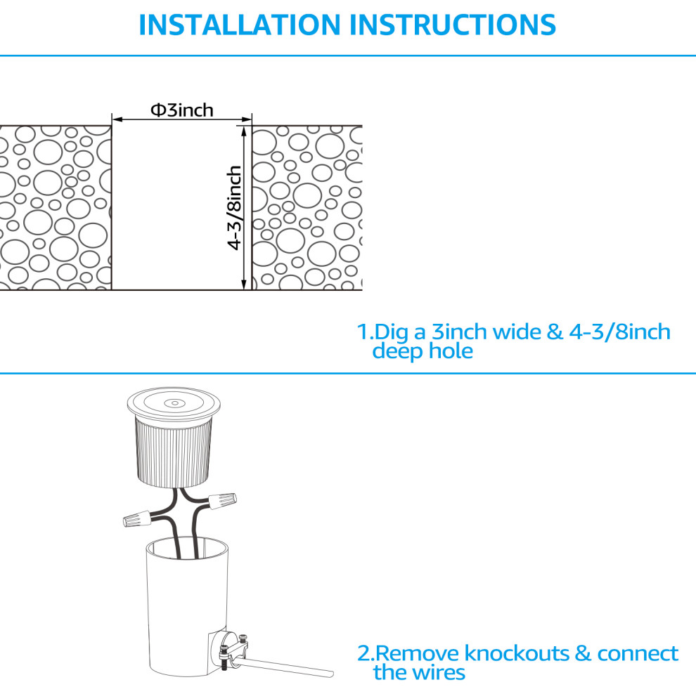 LEONLITE 6 Pack LED Low Voltage Landscape Pathway Lights   Modern   Inground And Well Lights   by W86 Trading Co.  LLC  Houzz