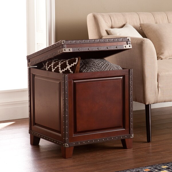 SEI Furniture Ailsa Nailhead Trunk Side Table