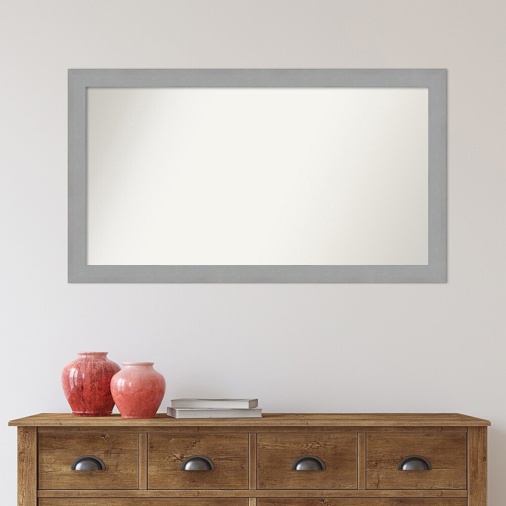 Choose Your Custom Size  23 in short side  Brushed Nickel Framed Bathroom Vanity Wall Mirror