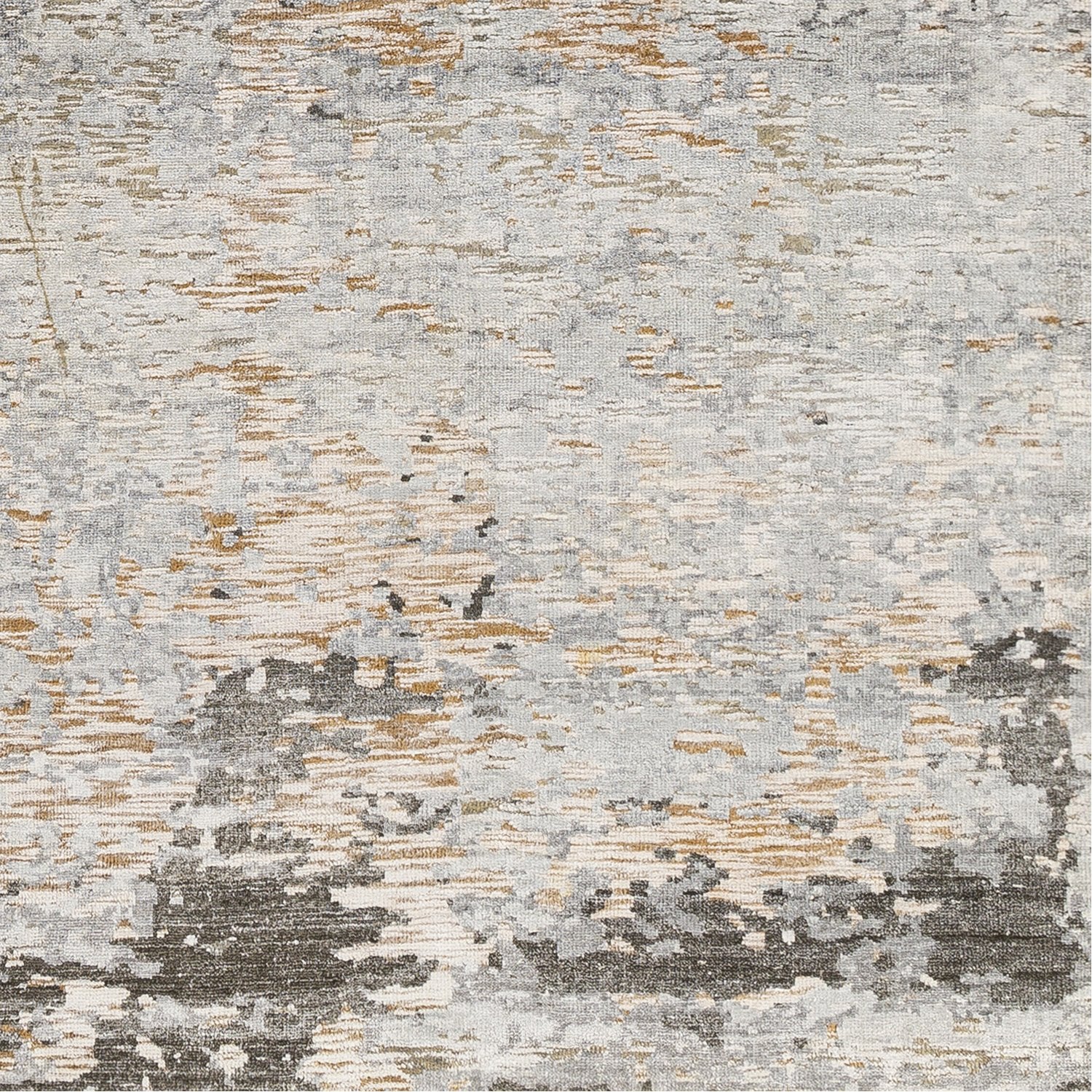 Ocean Hand Knotted Rug in Taupe, Light Gray, Charcoal, Camel, Ivory, Black