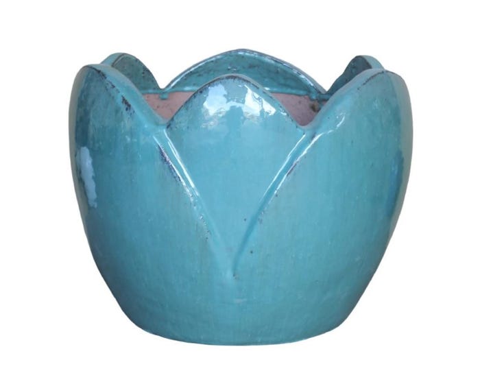 Lotus Planter， Jade Green， Small - GC0097JGS