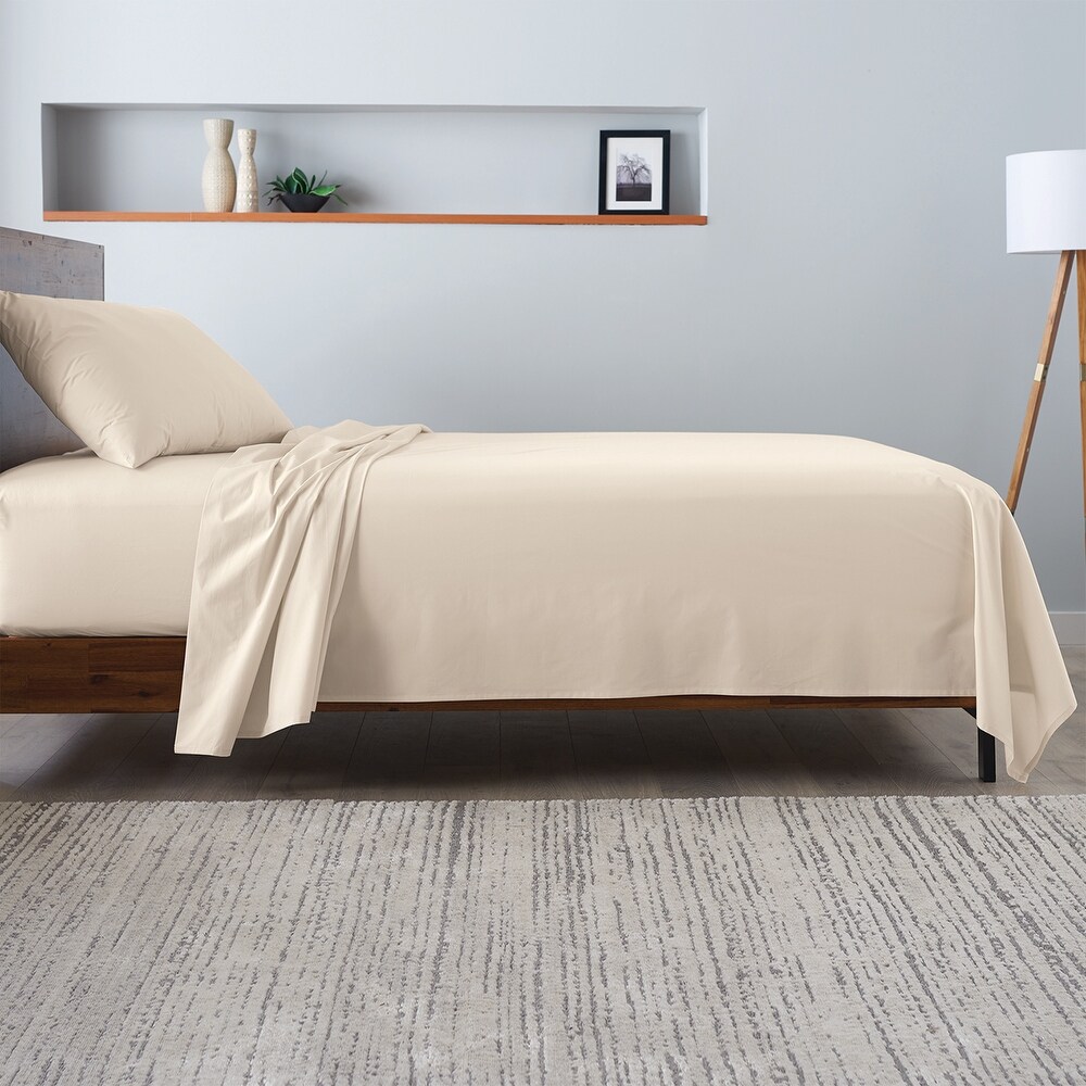 100% Cotton Percale Cool and Crisp Deep Pocket Sheet Set