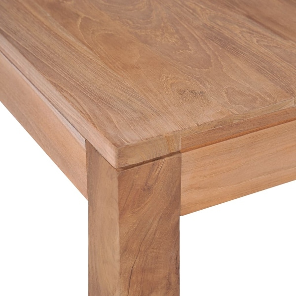 Coffee Table Solid Teak Wood with Natural Finish 23.6