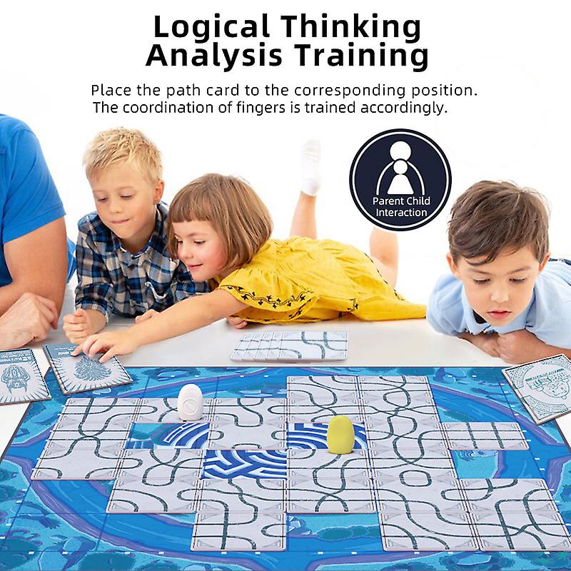 Jigsaw Puzzle Elementary School Children Children's Paper Path Puzzle Intelligence Maze Tabletop Game Parent-child Interaction Thinking Logic Toy