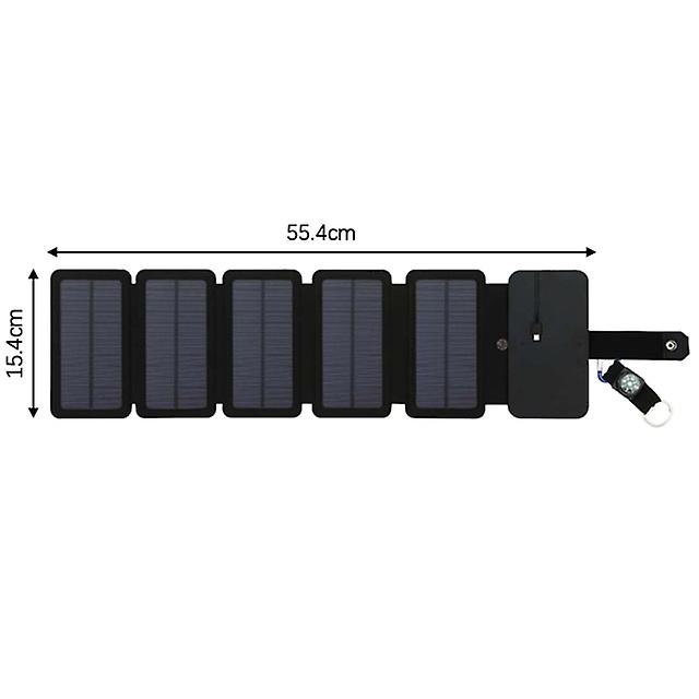 Folding 10w Solar Cells Charger Portable 5v 2.1a Usb Output Device Solar Panels Kit Outdoor Survive Tools For Smartphones Power