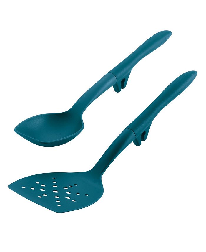 Rachael Ray Tools and Gadgets Lazy Flexi Turner and Scraping Spoon Set， Teal