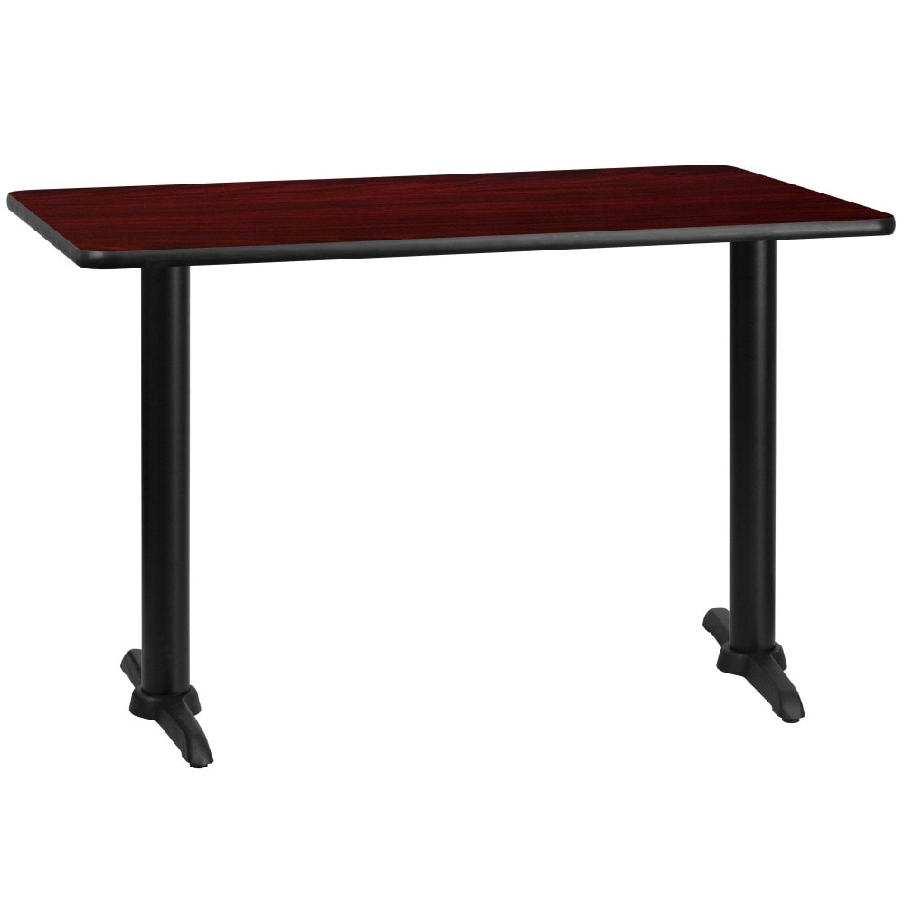 30'' x 48'' Rectangular Laminate Table Top with 5'' x 22'' Table Height Bases   30\