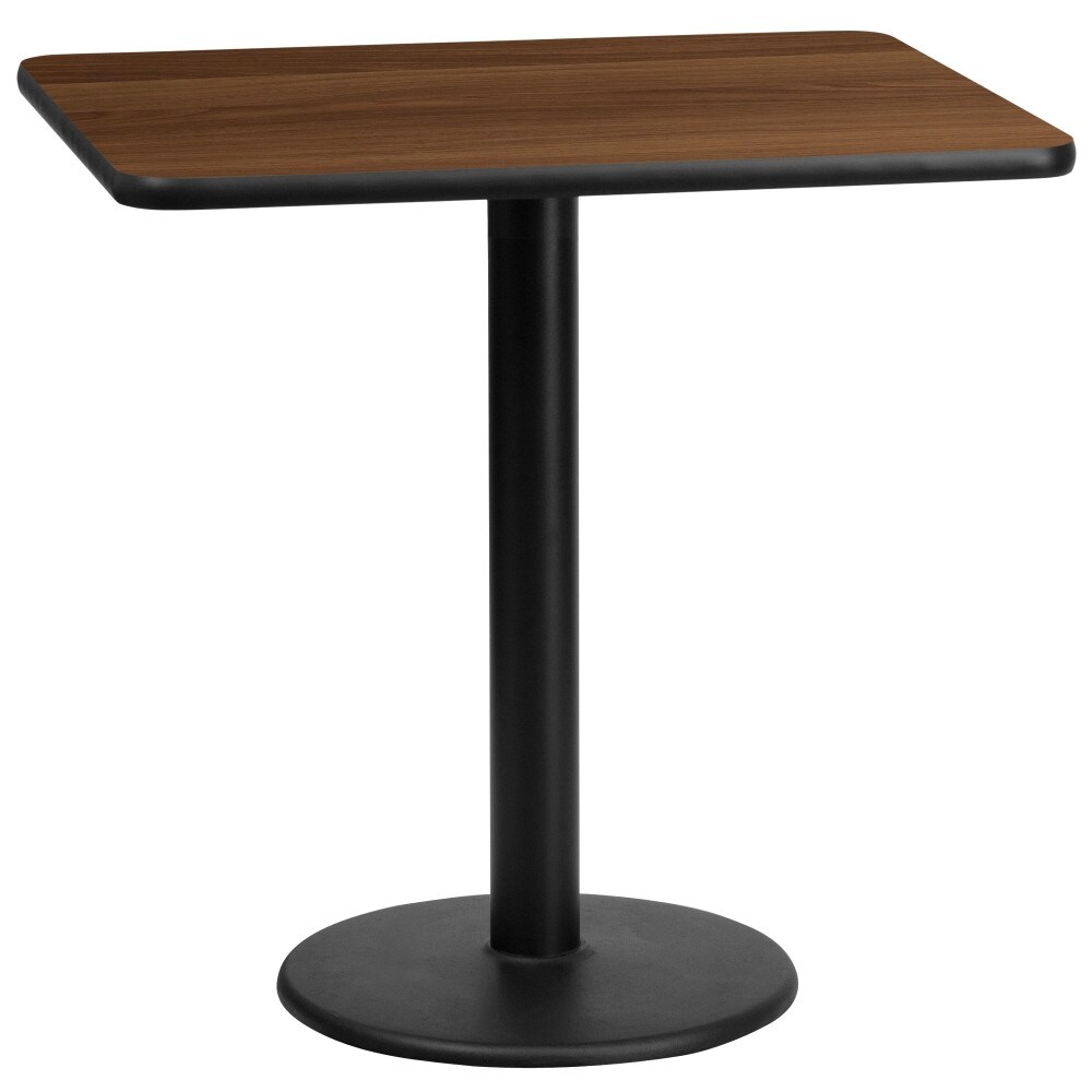 24'' x 30'' Rectangular Laminate Table Top with 18'' Round Table Height Base   24\