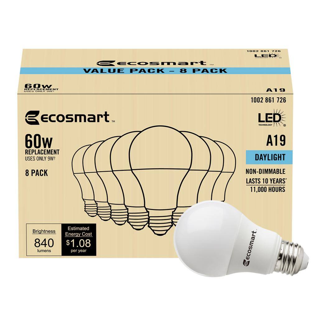 60-Watt Equivalent A19 Non-Dimmable LED Light Bulb Daylight (32-Pack) B7A19A60WUL38