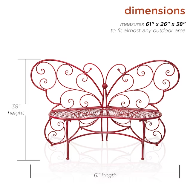 💒Last Day Special 70% off - Butterfly Metal Two People Outdoor Bench